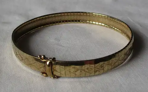 hochwertiges Armband Armreif 333er Gold mit Karomuster (108151)