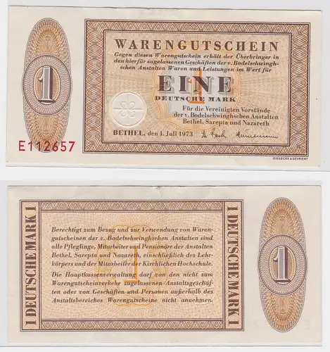 seltener 1 DM Warengutschein Bethel 1.Juli 1973 (154008)