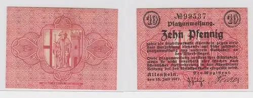 10 Pfennig Banknote Notgeld Allenstein Ostpreussen 15.7.1917 (153325)