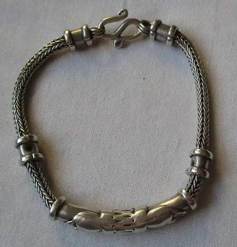 elegantes Silber Designer Armband elegante Schließe und Ornamente (119158)