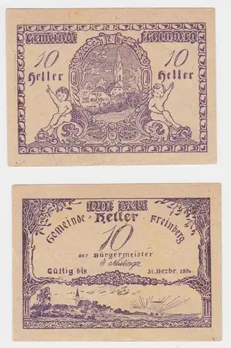 10 Heller Banknote Notgeld Gemeinde Freinberg (143681)