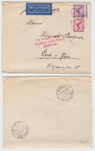 08951 schöner Luftpostbrief von Gera nach Berlin 1930