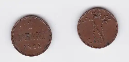 1 Penni Kupfer Münze Finnland 1916 (117684)