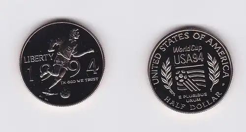 1/2 Dollar Nickel Münze USA Fussball WM 1994 (119700)