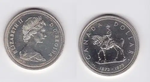1 Dollar Silbermünze Kanada Berittene Nordwest Polizei 1873-1973 (119787)