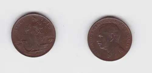 1 Centesimo Kupfer Münze Italien 1915 (128907)