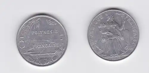 5 Franc Aluminium Münze Französisch Polynesien 2008 (120068)