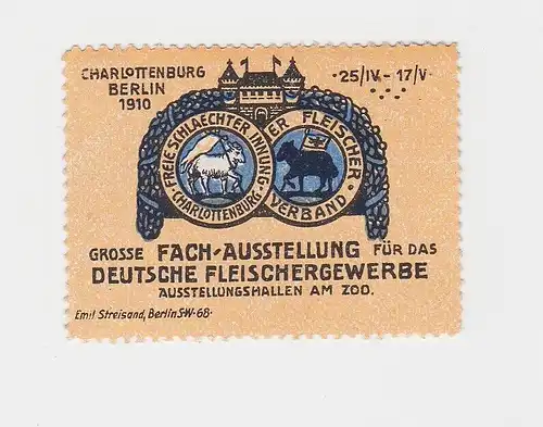 Vignette Fach-Ausstellung für das deutsche Fleischergewerbe Berlin 1910 (91889)