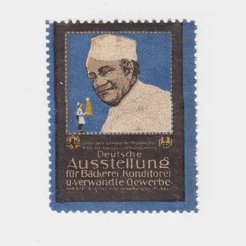 seltene Vignette Deutsche Ausstellung für Bäckerei Stuttgart 1911 (85658)