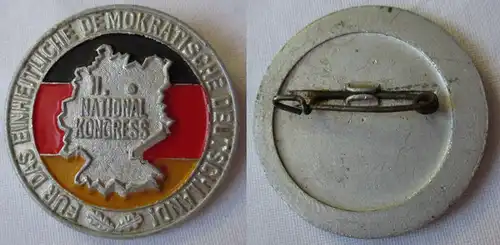 seltenes DDR Abzeichen II.National Kongress um 1950  (119643)