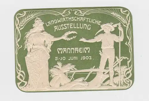 seltene Vignette Landwirtschaftliche Ausstellung Mannheim 1902 (54747)