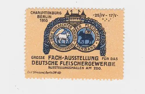 Vignette Fach-Ausstellung für das deutsche Fleischergewerbe Berlin 1910 (68841)