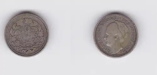 10 Cent Silber Münze Niederlande 1928 (119517)
