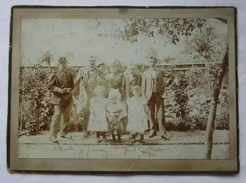 Foto auf Pappe Offizier sächsische Armee mit Familie 1908 (125598)