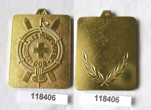 seltene DDR Plakette DRK Bergrettungsdienst in Gold (118406)