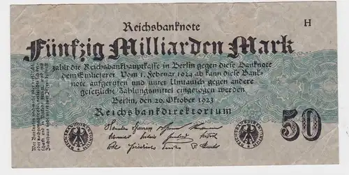 50 Milliarden Mark Banknote Berlin 26.Oktober 1923 Rosenberg 122 b (118720)