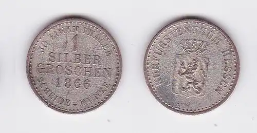 1 Silbergroschen Münze Hessen Kassel 1866 (117199)