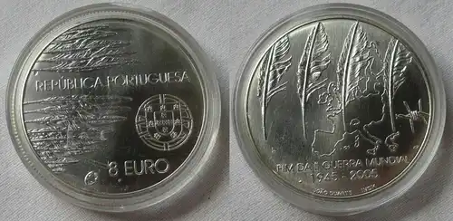 8 Euro Silbermünze Portugal 60 Jahre Frieden und Freiheit 2005 (134480)