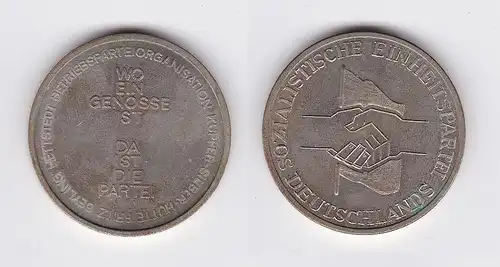 DDR Medaille Kupfer Silber Hütte Fritz Beyling Hettstedt Betriebspartei (108283)