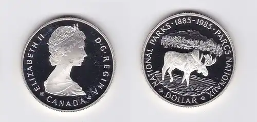 1 Dollar Silbermünze Kanada 100 Jahre National Parks 1885-1985 (118364)