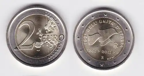 2 Euro Gedenkmünze Italien 2011 150 Jahre Vereinigung Italiens Stgl. (143125)