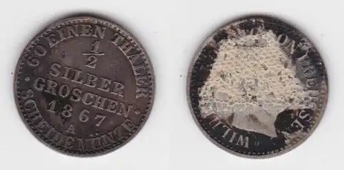 1/2 Silber Groschen Münze Preussen 1867 A ss (143272)
