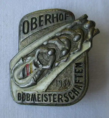 seltenes DDR Abzeichen Bobmeisterschaften Oberhof 1954 (134460)