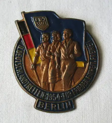 DDR Abzeichen II. FDJ Deutschlandtreffen Berlin 1954 (134455)