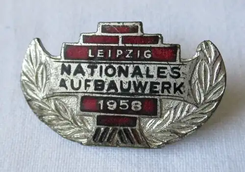 DDR Abzeichen Nationales Aufbauwerk Leipzig 1957 Silber (134461)