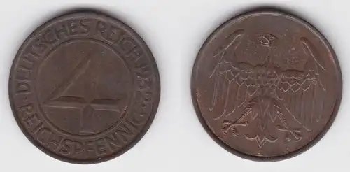 4 Pfennig Kupfer Münze Deutsches Reich 1932 A  (143413)