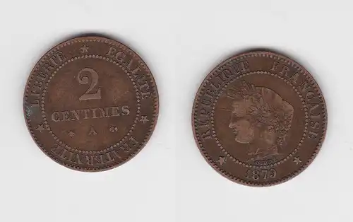 2 Centimes Kupfer Münze Frankreich 1879(134239)