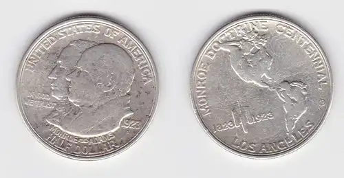 1/2 Dollar Silber Münze USA 1923 Monroe Doctrine (143186)