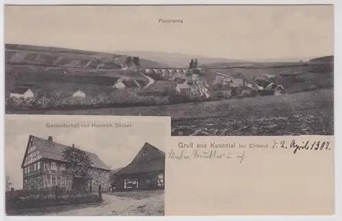 903170 Mehrbild Ak Gruß aus Kuventhal bei Einbeck Gastwirtschaft, Panorama 1910