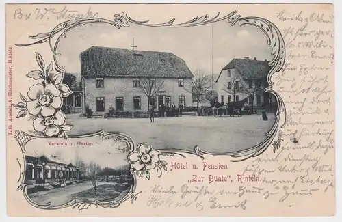902795 Mehrbild Ak Rinteln Hotel und Pension "Zur Bünte" 1900