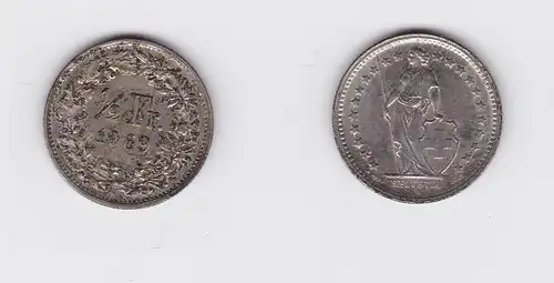 1/2 Franken Kupfer Nickel Münze Schweiz 1969 B (120095)
