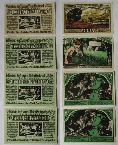 50 Pfennig - 1 Mark Banknoten Notgeld Stuttgart Verein Naturschutzpark (132244)