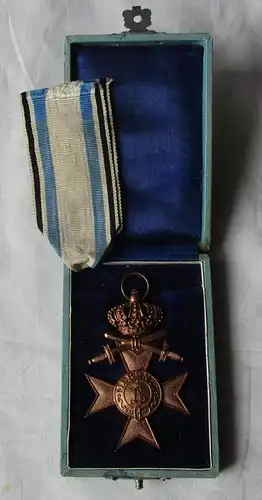 Bayern Militärverdienstkreuz 3.Klasse mit Schwertern und Krone im Etui (108251)