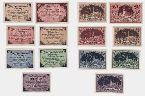 7 Banknoten Notgeld Stadt Aschersleben 5.März 1920 (119834)