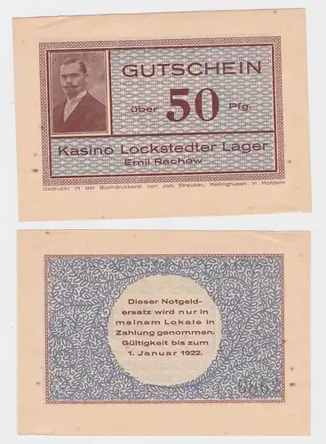 50 Pfennig Banknote Kasino Lockstedter Lager Emil Rachow (120844)
