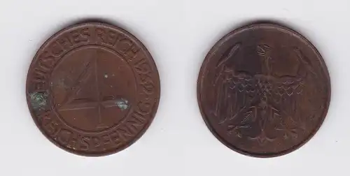 4 Pfennig Kupfer Münze Weimarer Republik 1932 A "Brüning Taler" (120053)