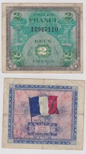 2 Franc Banknoten Frankreich 1944 alliierte Besatzung  (133230)