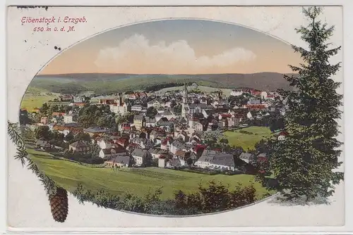 97771 AK Eibenstock i. Erzgebirge Totalansicht 1918
