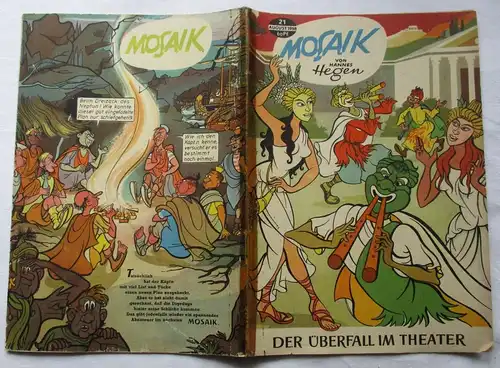 Mosaik von Hannes Hegen Digedag Nr. 21 von 1958 Der Überfall im Theater (122882)