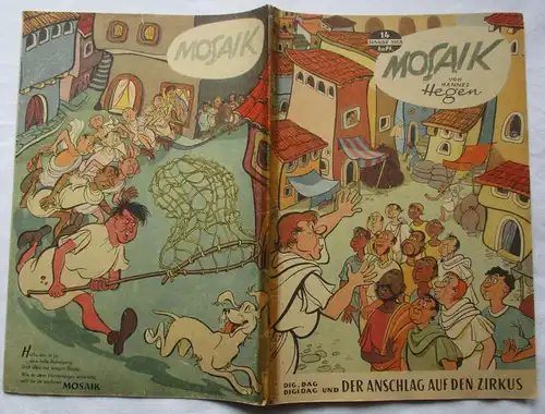 Mosaik Hannes Hegen Digedag Nr. 14 von 1958 Der Anschlag auf den Zirkus (126962)