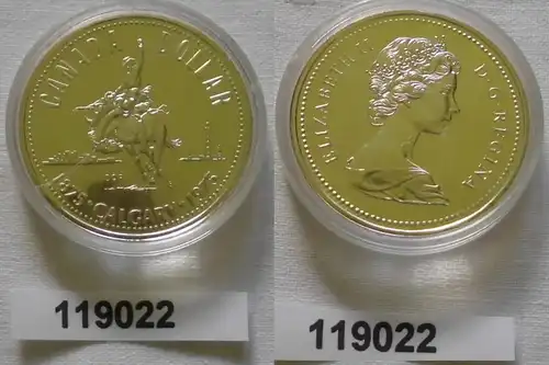 1 Dollar Silber Münze Canada Kanada 100 Jahre Stadt Calgary 1975 (119022)