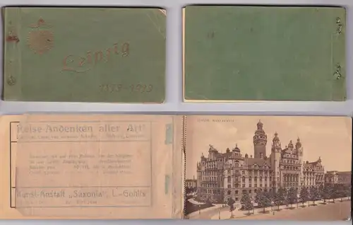 99082 Mappe mit 17 Ansichtskarten Leipzig 1813-1913