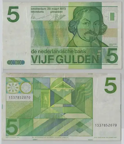 5 Gulden Banknote Niederlande de nederlandsche bank 1973 (153274)
