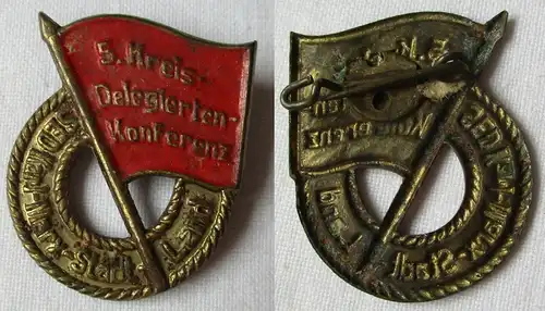 DDR SED Abzeichen 5. Kreisdelegiertenkonferenz Karl Marx Stadt Land (142608)
