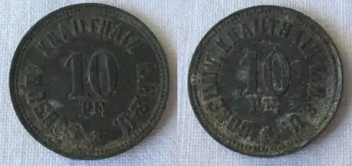 10 Pfennig Zink Wertmarke Consumv. Knauthain um 1920 (113529)