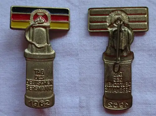 seltenes DDR Blech Abzeichen Tag des deutschen Bergmanns 1962 (149268)